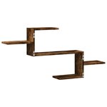 vidaXL Étagère murale chêne fumé 104x15x49 cm bois d'ingénierie