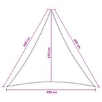 vidaXL Voile d'ombre 4 5 x 4 5 x 4 5 m HDPE