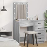 vidaXL Coiffeuse Gris Sonoma 50 x 41 x 135 cm Bois d'ingénierie