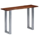 vidaXL Table console 115x35x76 cm Bois d'acacia massif et fer