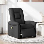 vidaXL Fauteuil de massage inclinable électrique Noir Tissu