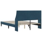vidaXL Cadre de lit avec tête de lit Bleu 120 x 200 cm Velours