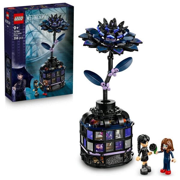 LEGO Mercredi — Le dahlia noir (76784)  vase décoratif et playset  9+.