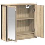 vidaXL Armoire murale de salle de bain miroir chêne sonoma 60x21x60 cm