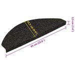 vidaXL Tapis d'escalier auto-adhésifs 20 Pièces anthracite 65x22 5x3 5 cm