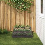 vidaXL Cache-pot de jardin Noir 90 x 90 x 35 cm Acier