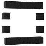 vidaXL Ensemble meuble TV 10 Pièces 180 x 30 x 30 cm Chêne noir