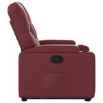 vidaXL Fauteuil inclinable Rouge bordeaux Similicuir