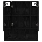 vidaXL Armoire Miroir de Salle de Bain Chêne noir 60 x 14.5 x 70 cm