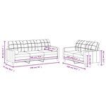 vidaXL Ensemble de canapés 2 Pièces coussins gris foncé tissu