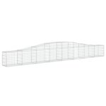 vidaXL Paniers à gabions arqués 15 Pièces 400x30x40/60 cm Fer galvanisé