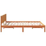 vidaXL Lit marron ciré Marron ciré Bois de pin massif 140 x 200 cm