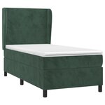 vidaXL Sommier à lattes de lit avec matelas Vert foncé 90x200 cm
