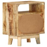 vidaXL Table de chevet 40x30x50 cm Bois de manguier brut