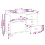 vidaXL Banc de rangement d'entrée ASKIM Blanc 100x39x62 cm Bois massif Pin