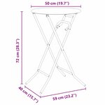 vidaXL Table de jardin pliante Blanche Ø50x72 cm Acier