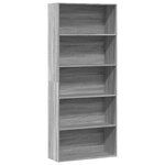 vidaXL Bibliothèque sonoma gris 80x30x189 cm bois d'ingénierie