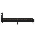 vidaXL Cadre de lit sans matelas avec tête de lit noir 75x190 cm