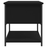 vidaXL Banc de rangement noir 70x42 5x47 cm bois d'ingénierie