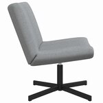 vidaXL Chaise pivotante Gris clair 63 x 75 x 76 cm tissu