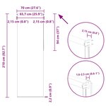 vidaXL Store enrouleur occultant café 70x210cm largeur du tissu 65 7cm