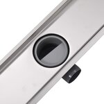 vidaXL Drain de douche linéaire 930x140 mm acier inoxydable
