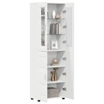 vidaXL Haut Armoire FLORIN Blanc 60 x 35 x 182 cm Bois d'ingénierie