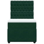vidaXL Sommier à lattes de lit avec matelas Vert foncé 90x190 cm