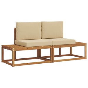 vidaXL Ensemble de canapés d'extérieur 2 pc Naturel