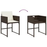vidaXL Ensemble à manger de jardin avec coussins 15 Pièces marron rotin