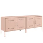 vidaXL Meubles TV 2 Pièces rose 68x39x50 5 cm acier