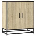 vidaXL Buffet chêne sonoma 68x35x76 cm bois d'ingénierie et métal