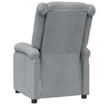 vidaXL Fauteuil de massage Gris clair Tissu