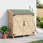 vidaXL Abri de jardin Naturel 106 x 56 x 113 5 cm Bois d'ingénierie