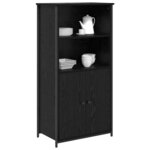 vidaXL Haut Armoire Chêne noir 62 x 36 x 121 5 cm Bois d'ingénierie