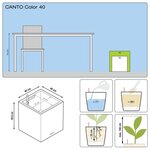 LECHUZA Jardinière Canto Color Square 40 ALL-IN-ONE Beige 13721