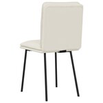 vidaXL Chaises à manger lot de 2 Crème Velours
