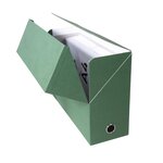 Boîte de classement carton toilé exacompta dos 12 cm verte - lot de 5