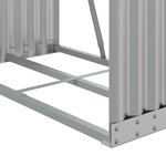 vidaXL Porte-bûches argenté 80x45x120 cm acier galvanisé