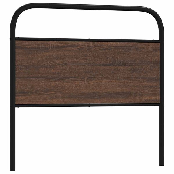 vidaXL Tête de lit chêne marron 107 cm acier et bois d'ingénierie