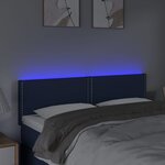 vidaXL Tête de lit à LED Bleu 144x5x78/88 cm Tissu
