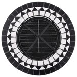 vidaXL Table de foyer mosaïque Noir et blanc 68 cm Céramique