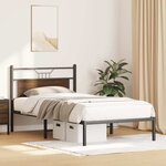 vidaXL Cadre de lit sans matelas chêne marron 100x190 cm