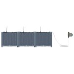 vidaXL Pots de jardin Gris clair 120 x 40 x 37.5 cm Acier