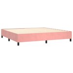 vidaXL Sommier à lattes de lit avec matelas Rose 180x200 cm Velours