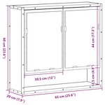 vidaXL Armoire à miroir de salle de bain sonoma gris bois d’ingénierie