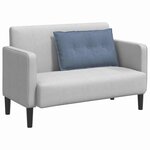 vidaXL Coussin de Dos Bleu 80 x 50 cm Tissu en velours côtelé