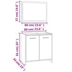 vidaXL Meubles de salle de bain Chêne fumé Bois d'ingénierie