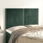 vidaXL Têtes de lit 4 Pièces Vert foncé 72x5x78/88 cm Velours