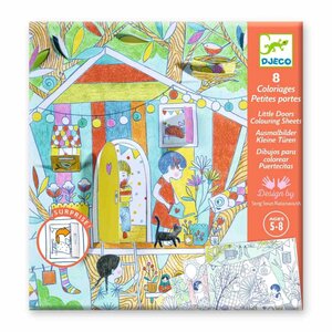 Djeco DJ09683 - Coloriages petites portes Les cabanes de Nina